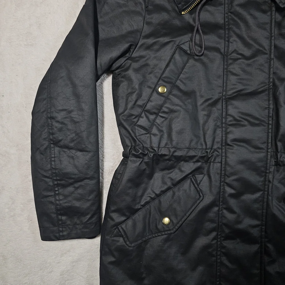 J. Crew Black Utility Hooded Jacket